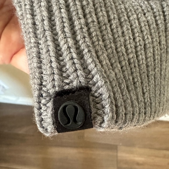 Lululemon Navy Blue Puffer Gray Sweater Zip Up Jacket Size Large - Picture 9 of 12